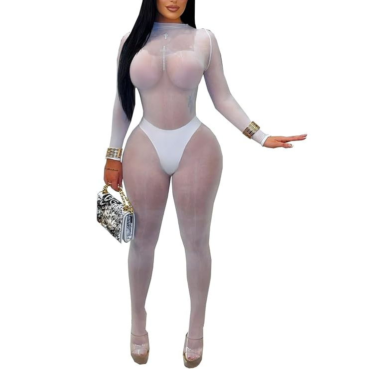 Women’s Glossy Sheer Bodysuit