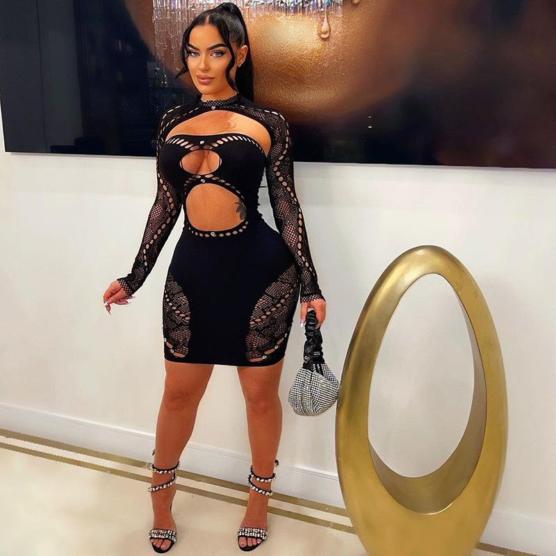 Sheer Mesh Bodysuit with Cape Set