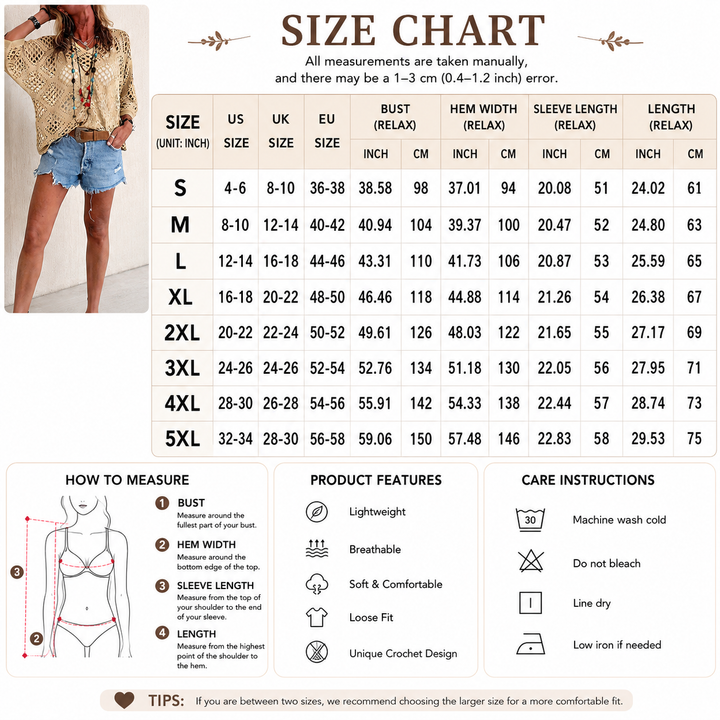 Open Knit Batwing Sleeve Cover-Up