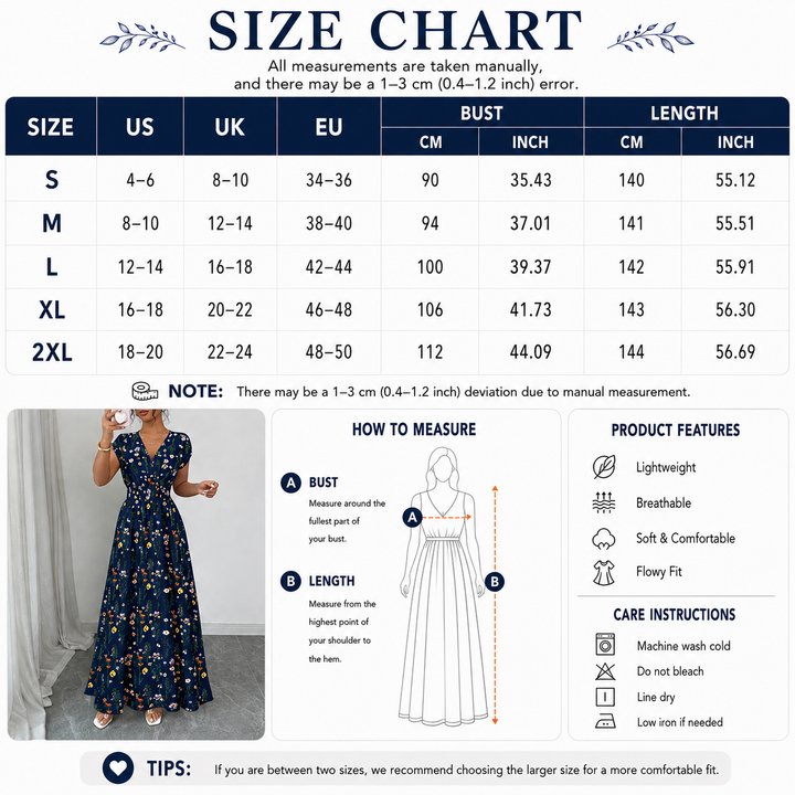 Floral Surplice Maxi Dress