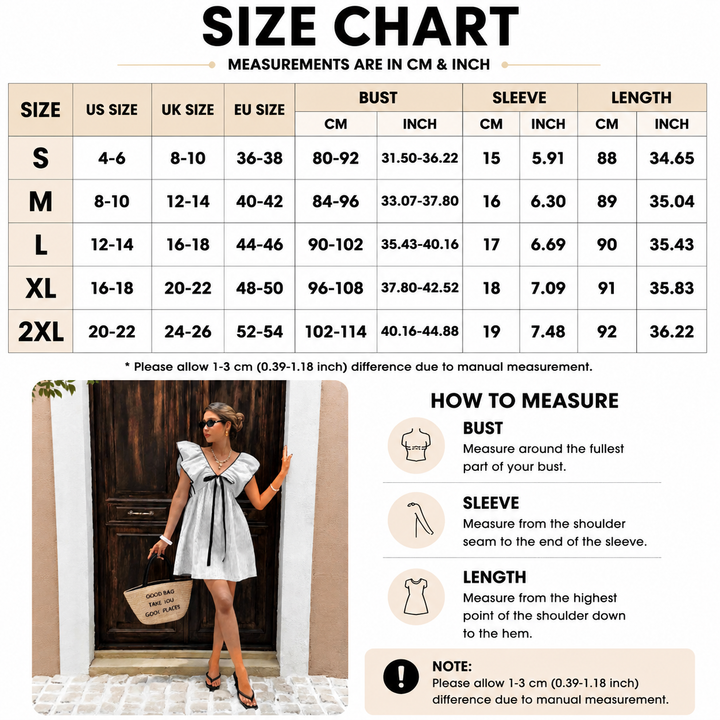 legant Tie-Front Flutter Sleeve Mini Dress