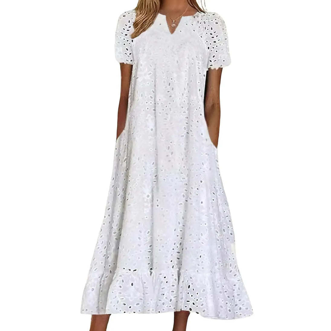 Eyelet Embroidered Maxi Dress