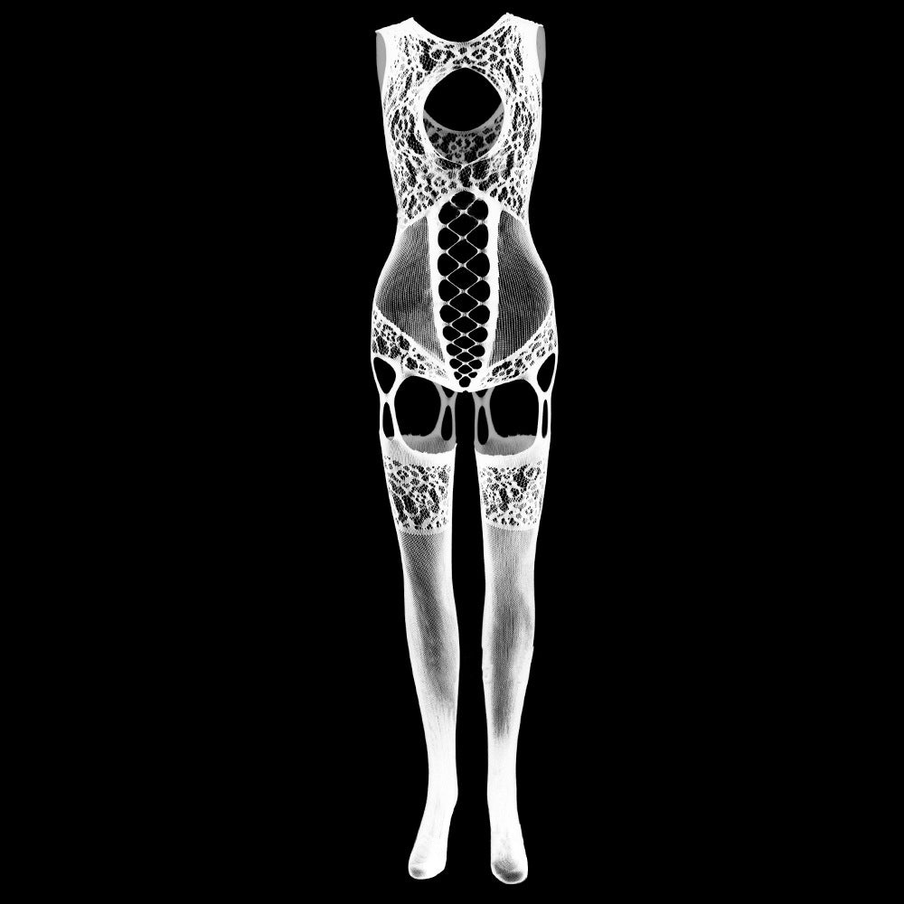 Sheer Lace Cutout Bodystocking Lingerie