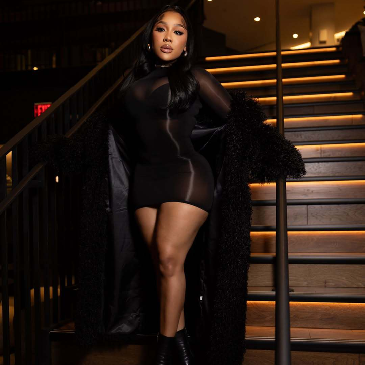 Glossy Sheer Bodystocking Dress
