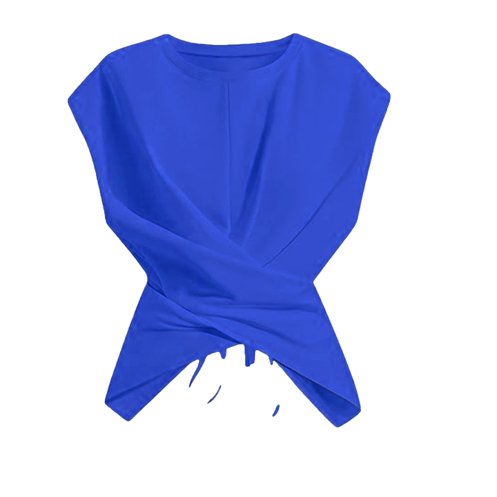 Cross Wrap Tie Front Crop Top
