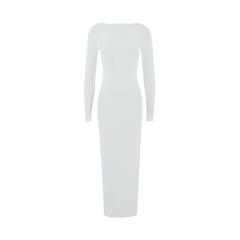 Sheer mesh bodycon maxi dress