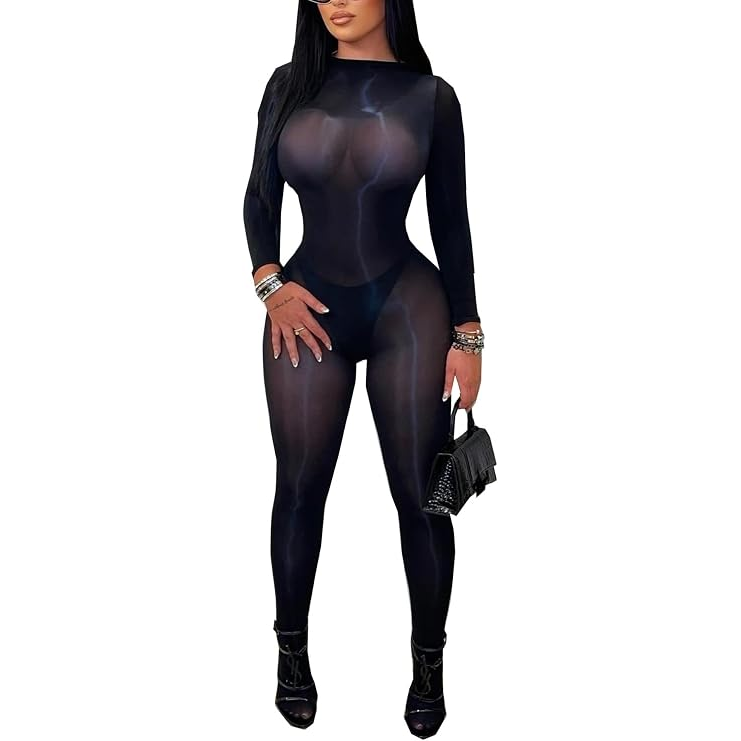 Women’s Glossy Sheer Bodysuit