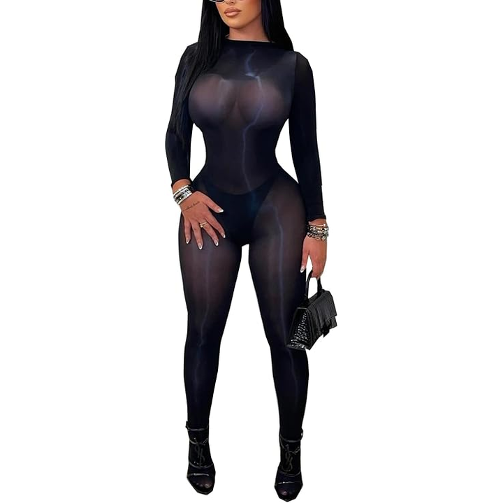 Women’s Glossy Sheer Bodysuit