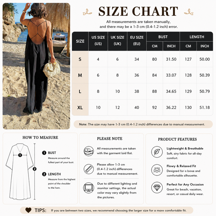 Backless crossover dress