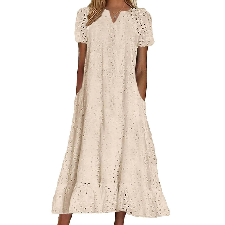 Eyelet Embroidered Maxi Dress