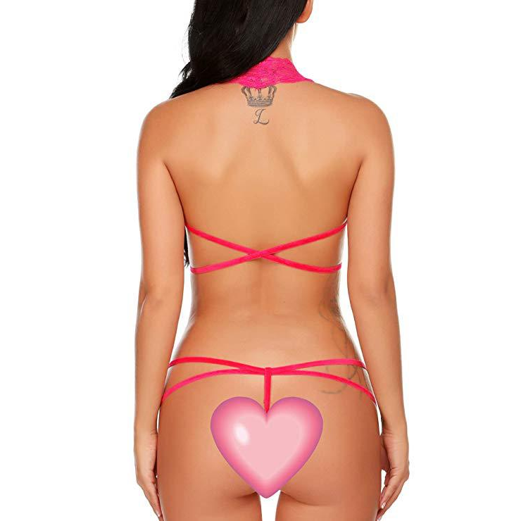 Lace-Up Cutout Teddy with Bow Detail