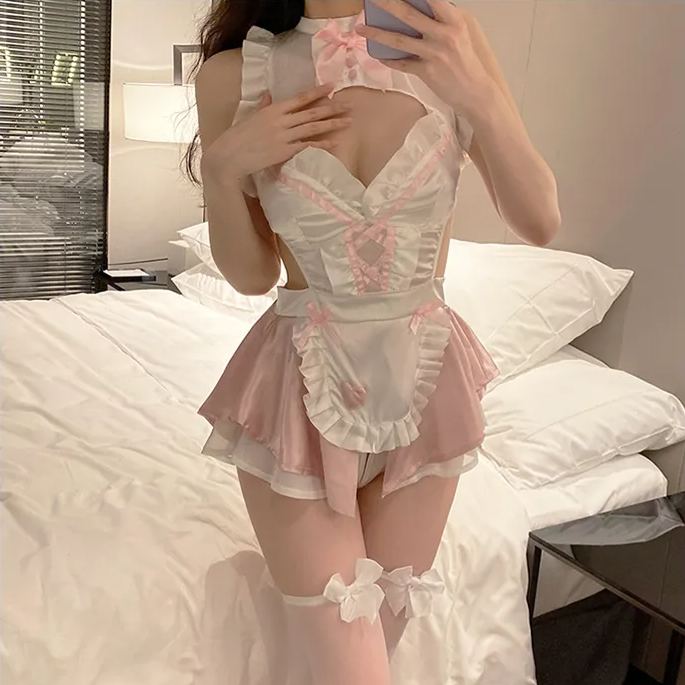 Tempting nurse uniform suit