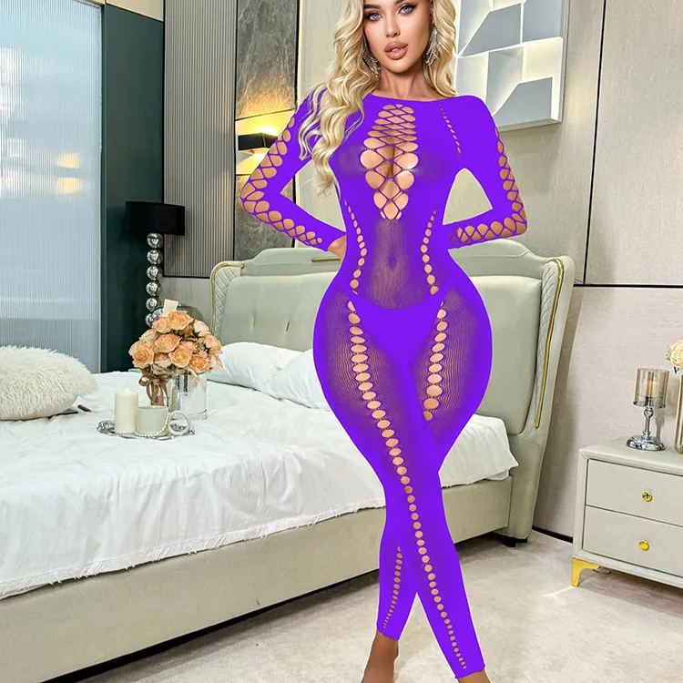 Sexy ripped mesh bodysuit