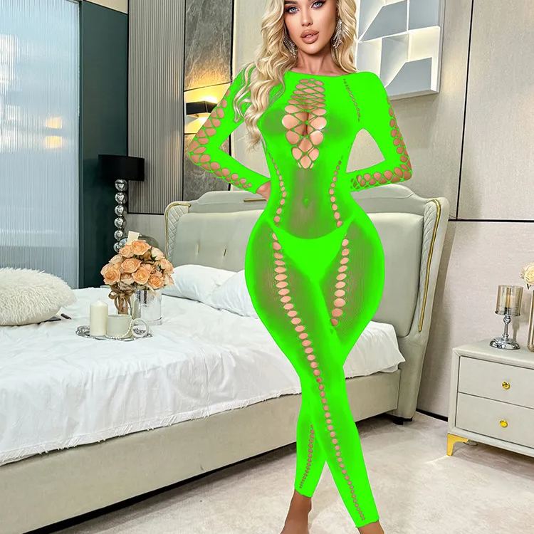Sexy ripped mesh bodysuit