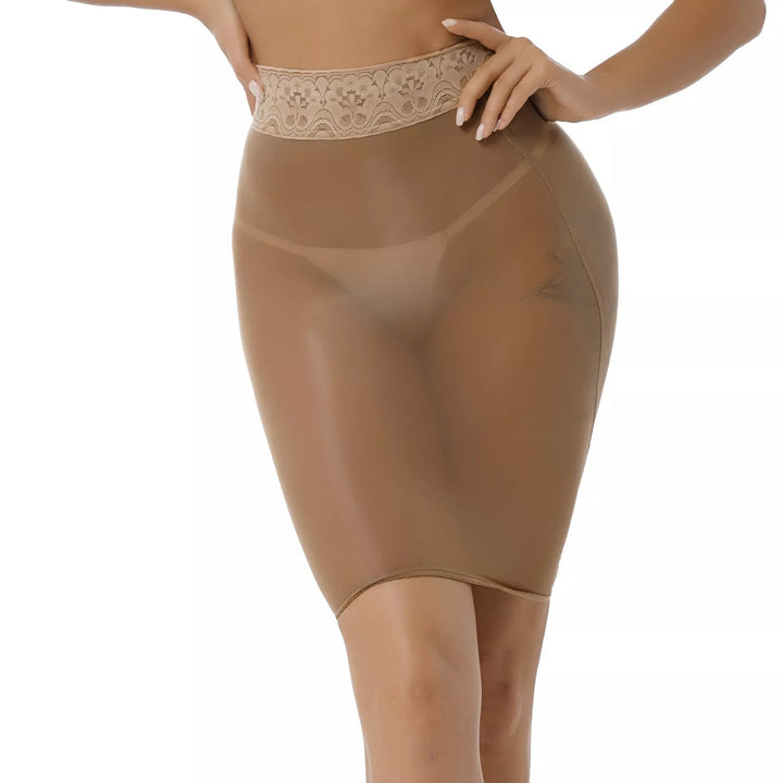Lace glossy hip skirt